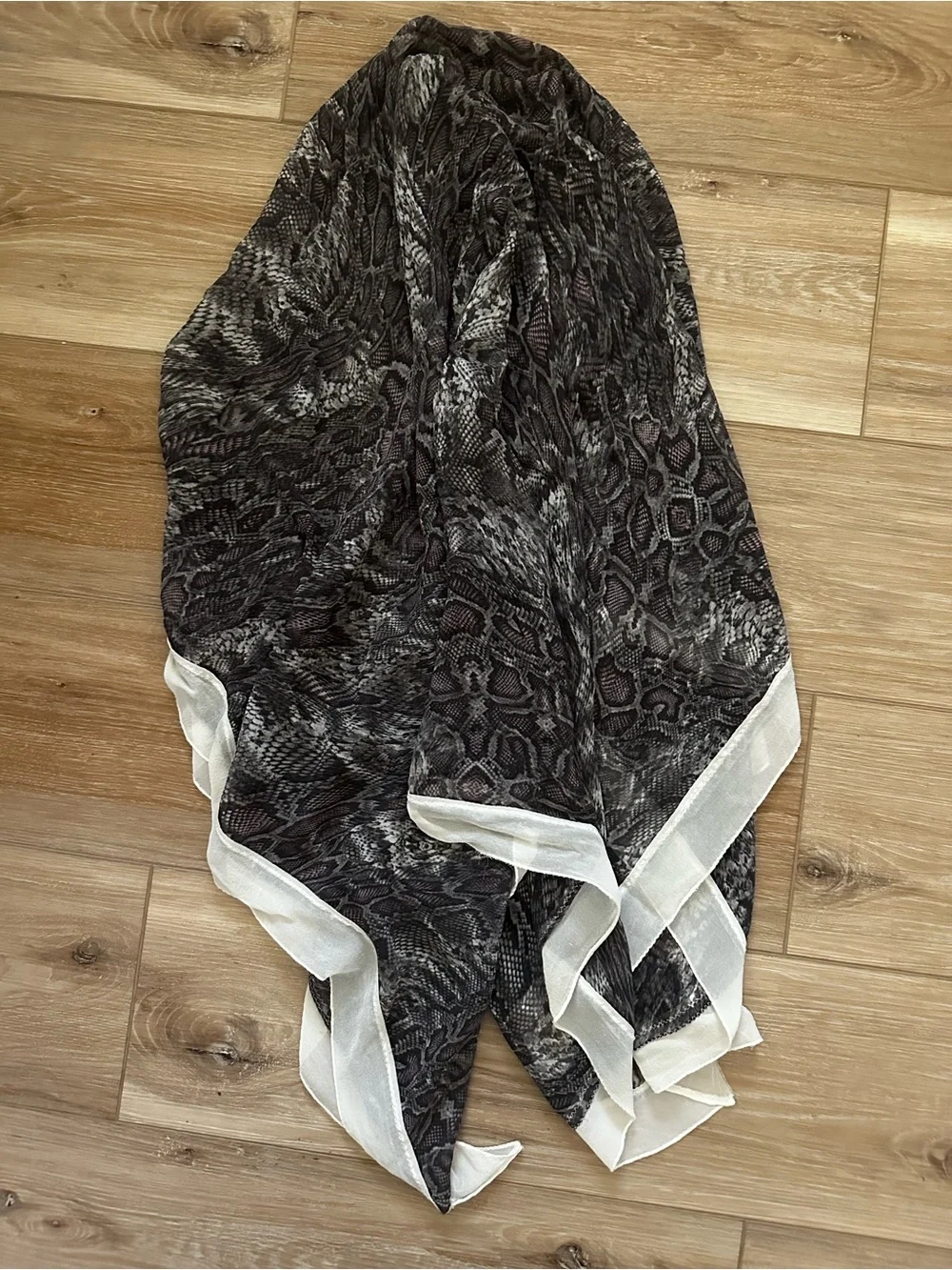 Vintage Shan Snake Print Silk Scarf